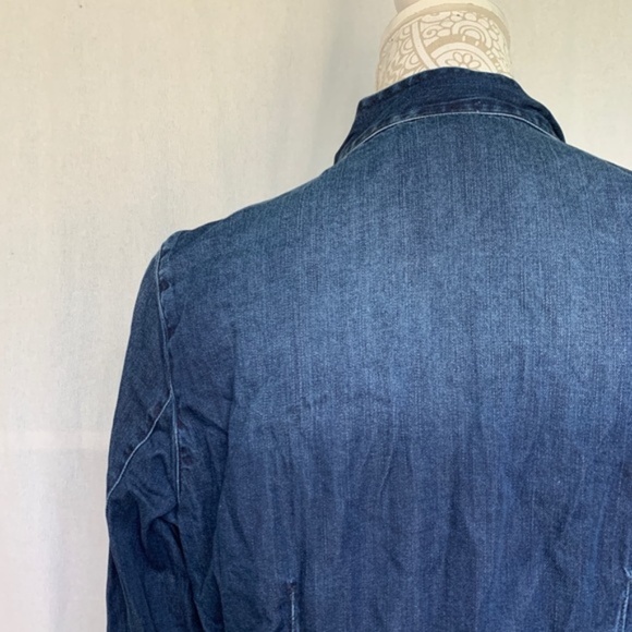 CAbi // Waterfront Denim Tie Button Down Shirt Medium mar2 - Picture 5 of 7